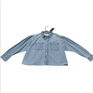NWT Women’s Levi’s Kinsley long sleeve Utility slightly cropped top size Xl